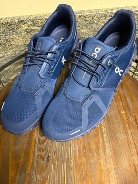 On Running Men's Navy Mesh Trainers with CloudTec Sole